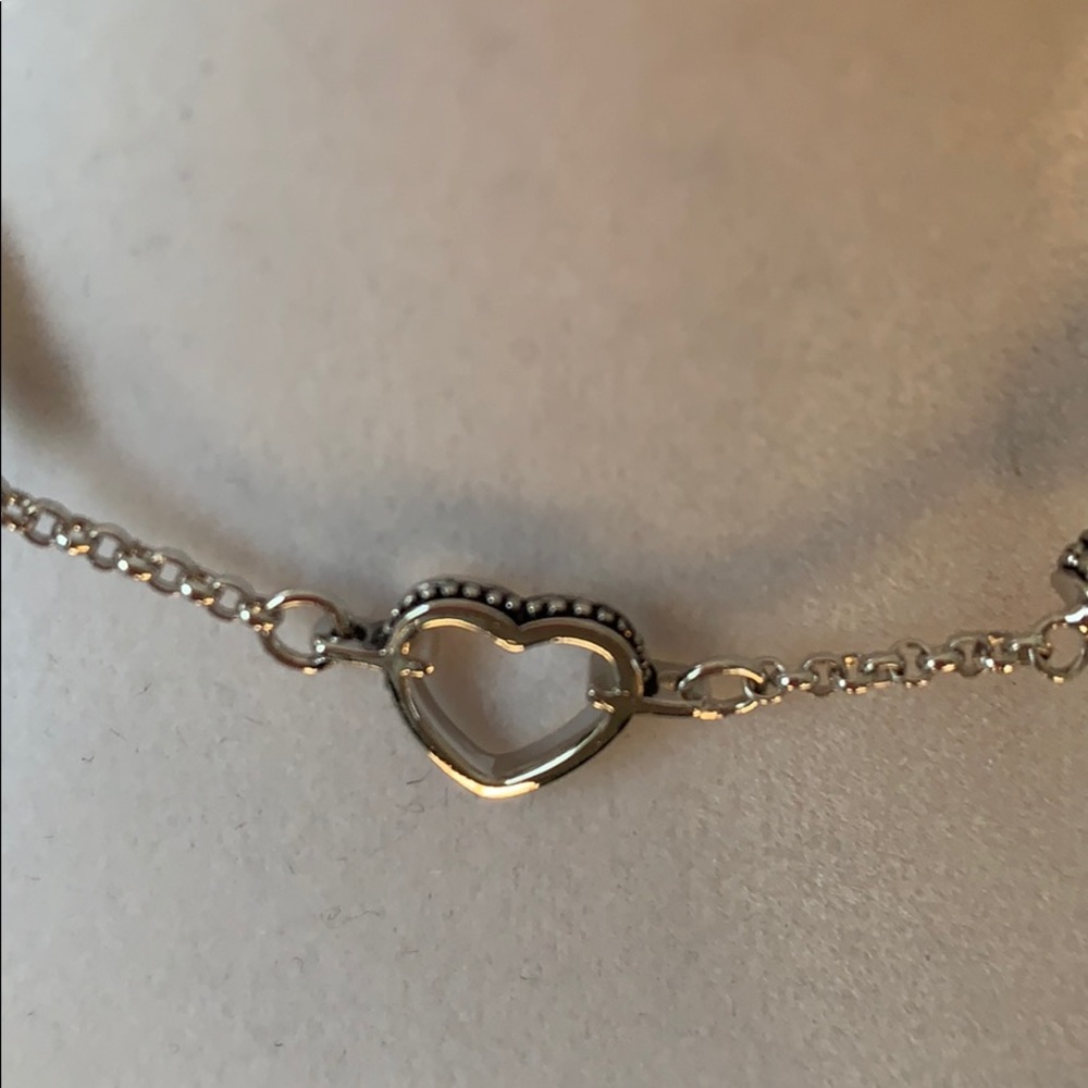 🤍⚪️ NWOT 7" Pearls with Heart Bracelet - Picture 4 of 6